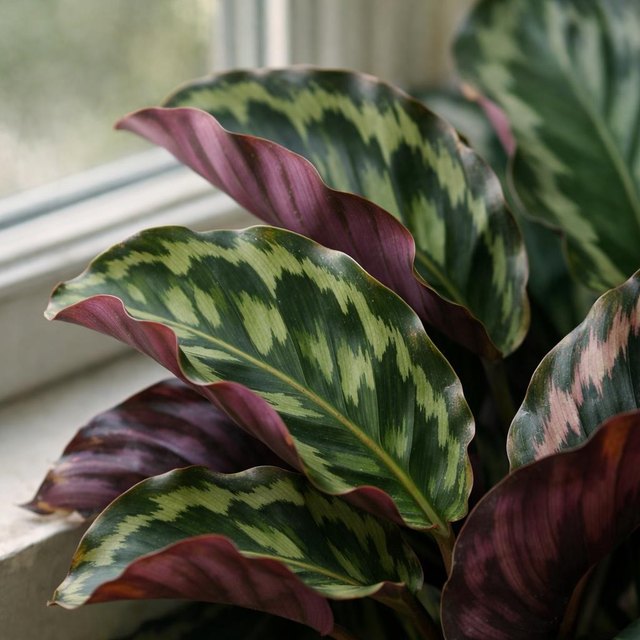 Close-up Calathea leaves sample photo for the FloriZen demo.